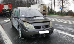 Pożar samochodu na krajowej ósemce