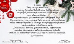 Życzenia bożonarodzeniowe od władz Powiatu Ząbkowickiego