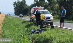 Kolizja z udziałem motocyklisty przed Braszowicami