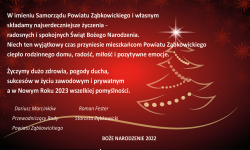 Życzenia świąteczno-noworoczne od władz Powiatu Ząbkowickiego