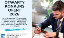 Dziś ostatni dzień składania ofert na realizację zadań publicznych w 2026 roku