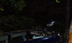 Bliski kontakt osobówki z drzewem w Polanicy-Zdroju