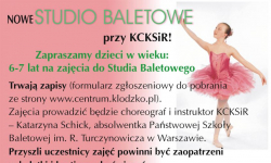 Studio Baletowe w Kłodzku rozpoczyna zapisy