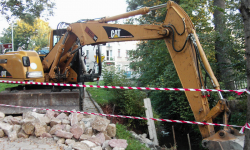 Trwa remont muru oporowego w Międzylesiu