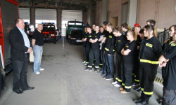 Klasa strażacka z wizytą w komendzie powiatowej