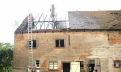 Pożar domu w Dobrzenicach