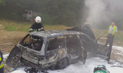 Pożar auta w Skalicach