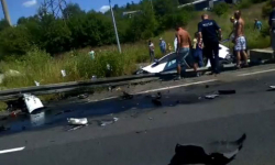 Osobówka wypadła z drogi