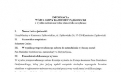 Nowym sekretarzem w Kamieńcu Ząbkowickim były burmistrz Złotego Stoku