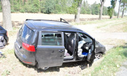 Mężczyzna przysnął za kierownicą. Kolizja na krajowej ósemce [KOMUNIKAT POLICJI]