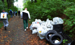 Więźniowie zebrali kilkanaście worków śmieci