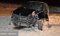 Osobówka uderzyła w drzewo między Kamieńcem Ząbkowickim a Złotym Stokiem [FOTO] [AKTUALIZACJA]