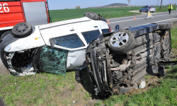 Zderzenie dwóch osobówek na krajowej ósemce. Są utrudnienia w ruchu [FOTO] [AKTUALIZACJA]