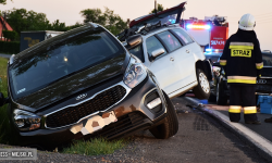 Zderzenie trzech aut na krajowej ósemce. Są utrudnienia w ruchu [foto]