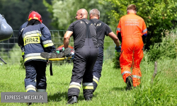 18-latek przewrócił się na skuterze. Do szpitala transportował go helikopter [foto] [aktualizacja]