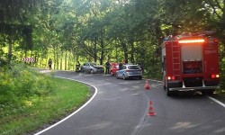 Zderzenie dwóch osobówek na drodze wojewódzkiej nr 390. Są utrudnienia