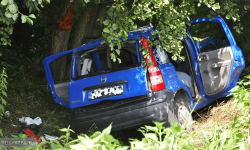 Fiat Panda wypadł z drogi tuż przed wjazdem do Tarnowa [foto] [aktualizacja]