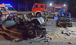 Czołówka na krajowej ósemce w Dębowinie. Są spore utrudnienia w ruchu [foto] [aktualizacja]