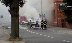 Płonęła łódka ciągnięta przez BMW
