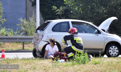 Kolizja na światłach na krajowej ósemce w Braszowicach [foto] [aktualizacja]