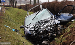 Śmiertelny wypadek na krajowej ósemce! Zginął kierowca Hondy [foto] [aktualizacja]