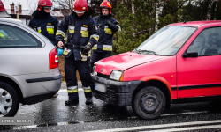 Kolizja na krajowej ósemce przy skrzyżowaniu z ul. Daleką [foto]