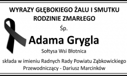 Zmarł Adam Grygiel. Kondolencje od Rady Powiatu Ząbkowickiego