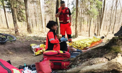 Wypadek na singletracku w Srebrnej Górze