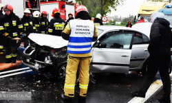 Spłonął domek letniskowy. Były też wypadki i ulatniający się gaz w budynku mieszalnym [raport]