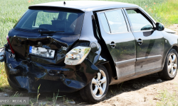 Kolizja na krajowej ósemce na wysokości zjazdu do Tarnowa [foto]