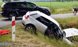 Zderzenie dwóch samochodów na trasie Złoty Stok  - Kamieniec Ząbkowicki [foto]