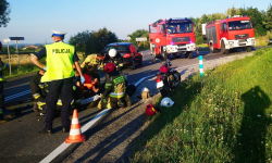 Kolejne zdarzenie drogowe z udziałem motocyklisty. Kierowca jednośladu trafił do szpitala