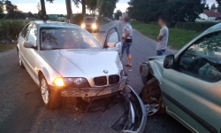 Zderzenie Citroena i BMW w Kamieńcu Ząbkowickim 