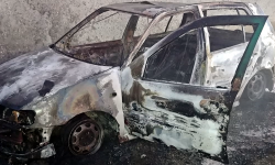 W Sławęcinie spłonął samochód osobowy [foto]