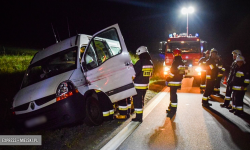 Bus w rowie za Szklarami. Nie było osób poszkodowanych