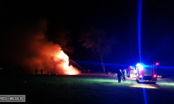 Pożar sterty słomy w Stoszowicach [foto]