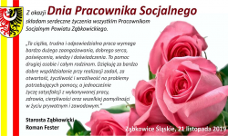 Życzenia od starosty z okazji Dnia Pracownika Socjalnego