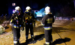 W Wilamowicach spłonęło auto osobowe