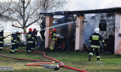 Pożar budynku gospodarczego w Brzeźnicy