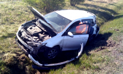 Toyota wypadła z drogi na krajowej ósemce [foto]