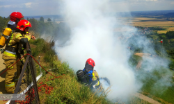 Pożar historycznej strzelnicy na Twierdzy Srebrna Góra. Obiekt zamknięty [foto] [aktualizacja]