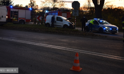 Kolizja dwóch pojazdów na ul. Paczkowskiej w Kamieńcu Ząbkowickim [foto]