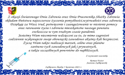 Życzenia z okazji Światowego Dnia Zdrowia od starosty Romana Festera