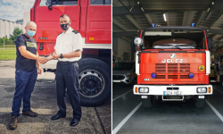 Strażacy-ochotnicy z Niedźwiedzia otrzymali Jelcza z Komendy Powiatowej PSP w Ząbkowicach Śląskich