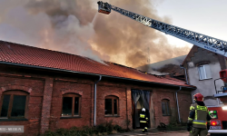 Pożar budynku gospodarczego w Szklarach