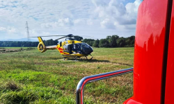 Śmigłowiec Lotniczego Pogotowia Ratunkowego lądował w Kamieńcu Ząbkowickim