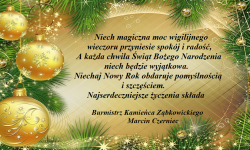 Życzenia świąteczne od burmistrza Kamieńca Ząbkowickiego