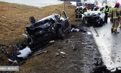 Wypadek na krajowej ósemce. Interweniują dwa helikoptery LPR [foto]