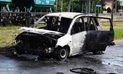 W Kamieńcu Ząbkowickim doszczętnie spłonęło auto [foto]