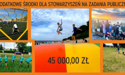45 tys. zł z budżetu gminy na dodatkowe zadania dla stowarzyszeń